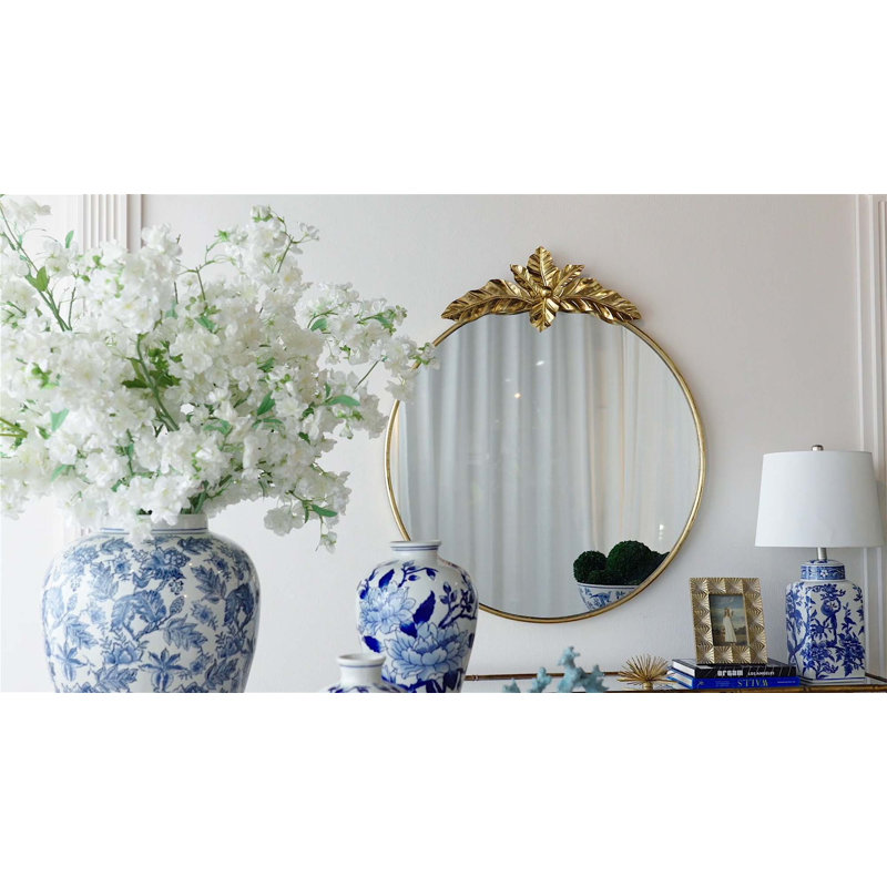 Grand miroir mural rond 36 "x 41"