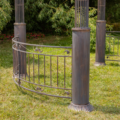 "Medellin 1972" Ornate Round Iron Garden Gazebo