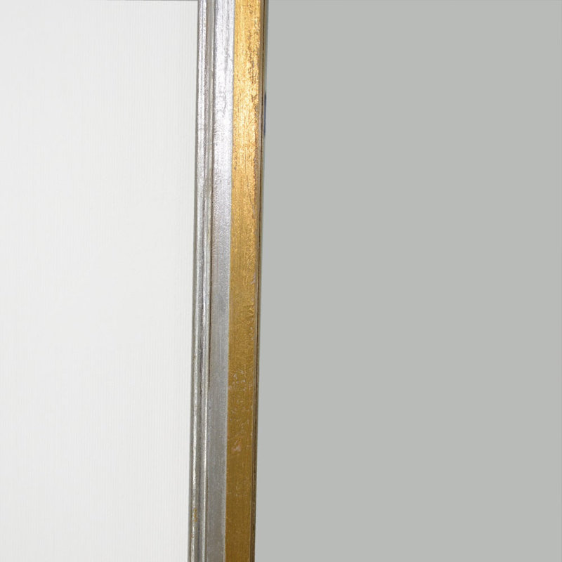 Parz Flat Wall Mirror, Silver/Gold Leaf