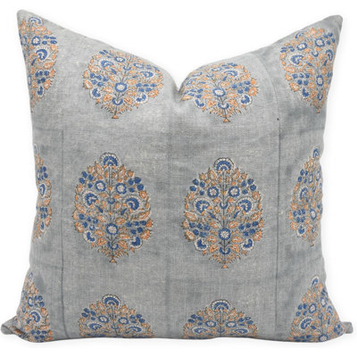 Housse de coussin en lin fait à la main carré 20 x 20 Coussin vivant décoratif - GULDASTA
