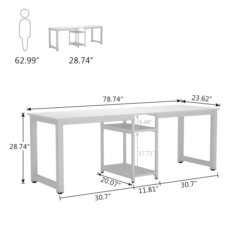 Dalya Computer Desk, Black