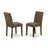 3 Piece Kitchen Table Set Contains a Rectangle Dining Room Table with Dropleaf and 2 Coffee Linen Fabric Parson Dining Chairs, Mahogany-78000790-78000789-77777881