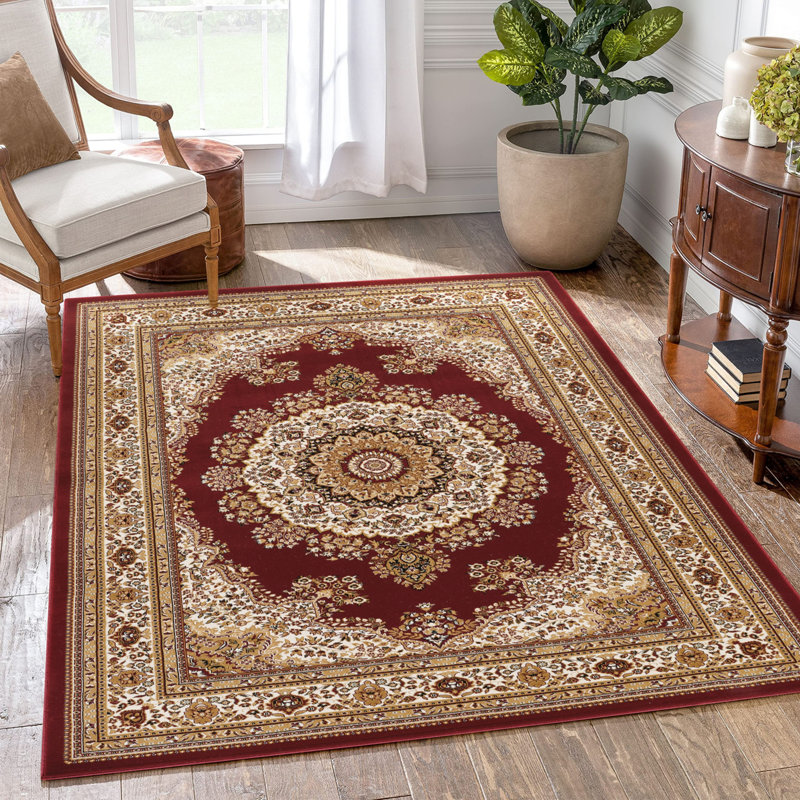 Tapis rouge Manchester - ajout saisissant à votre décor, Rectangle 7 pi 10 po x 10 pi 6 po