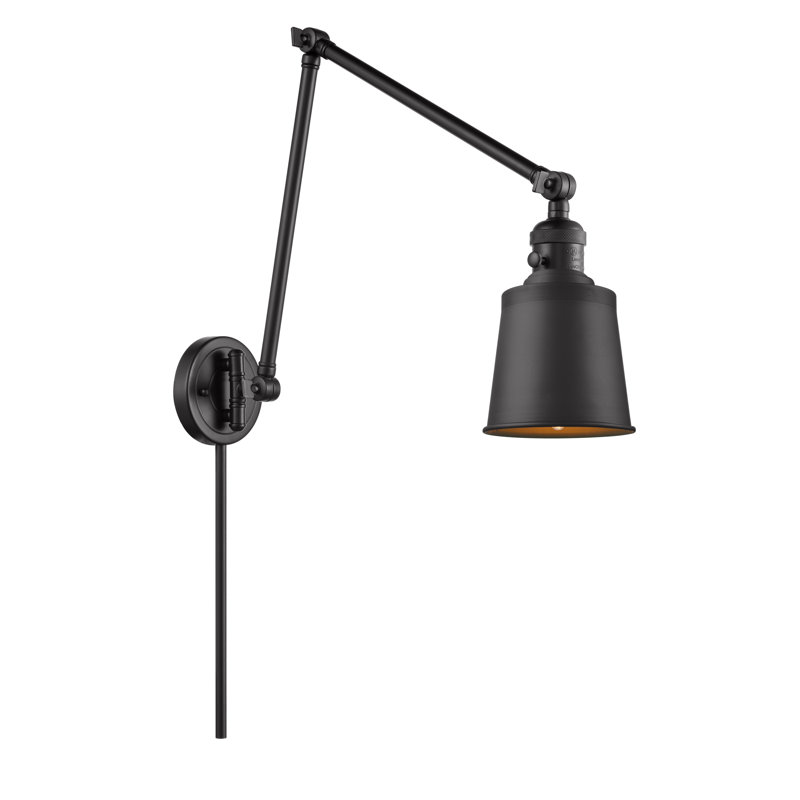 Lavender Hill Swing Arm Sconce, No Bulb Included, Matte Black