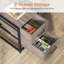 Bureau d'ordinateur 55 pouces gris avec huche (sans la chaise)-709646160