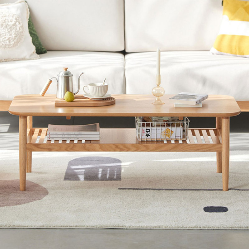 Table basse Burlywood, Brun orangé, H 16,54 po x L 39,37 po x l 19,69 po