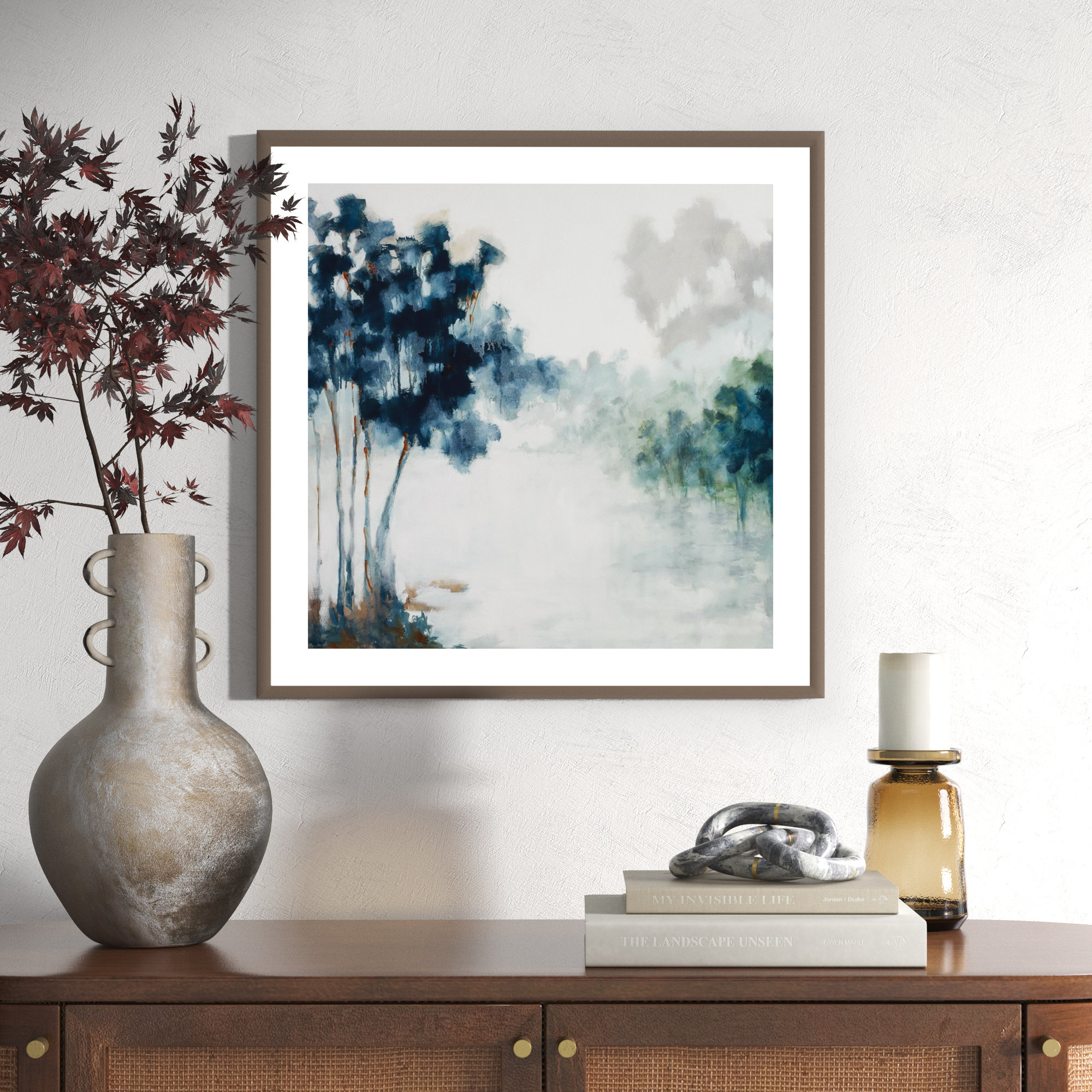 Soft Winter Light by Jacqueline Ellens, Black Framed Paper, 41" H x 41" W