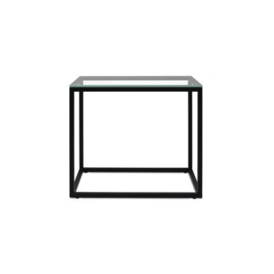 Damarious Glass Top Sled End Table