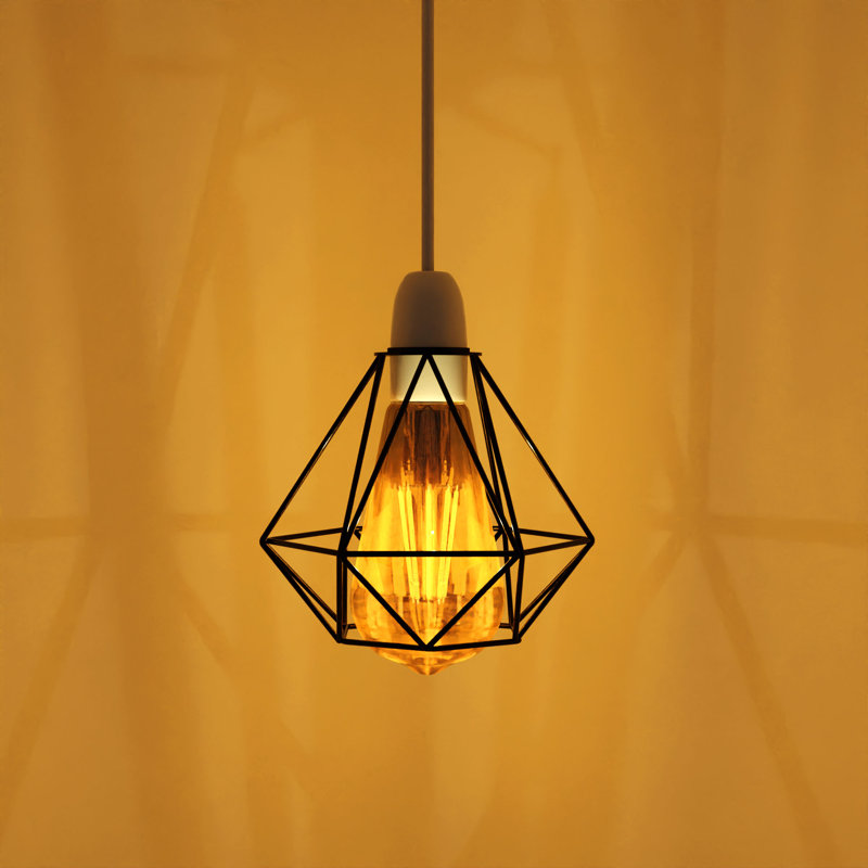 13cm H Metal Novelty Pendant Shade ( Screw On ) in Black