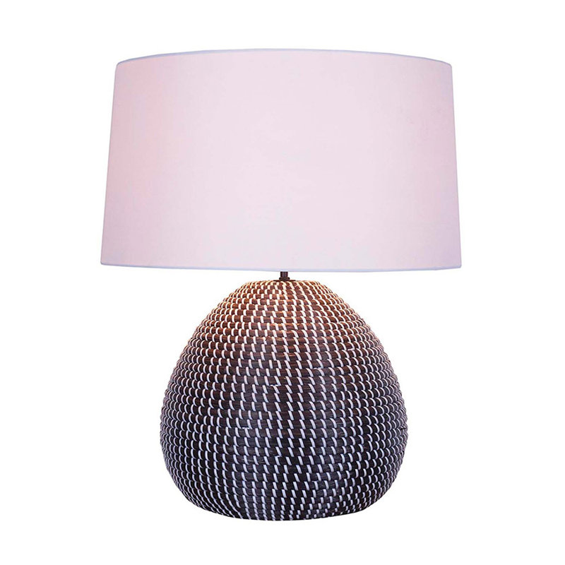 Lampe de chevet 22 po, Noir et blanc