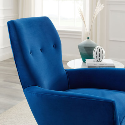 Fauteuil en velours capitonné Performance