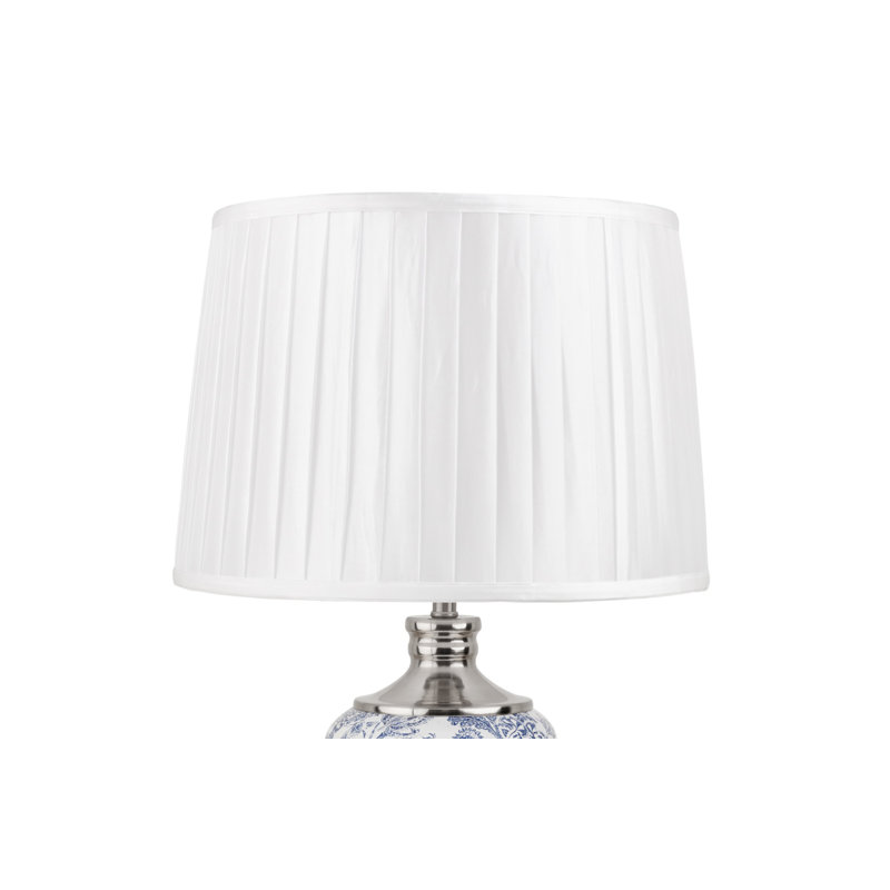 35cm Cotton Pleated Empire Lamp Shade, Ivory