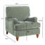 Fauteuil en tissu sauge-188973293