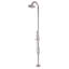 Douche extérieure autoportante en acier inoxydable de 87,8 po de hauteur avec crochet et tablette de rangement-97302326-133758748