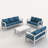 Kassidee 4 - Person Patio Conversation Set with Cushions-637981145-637981144