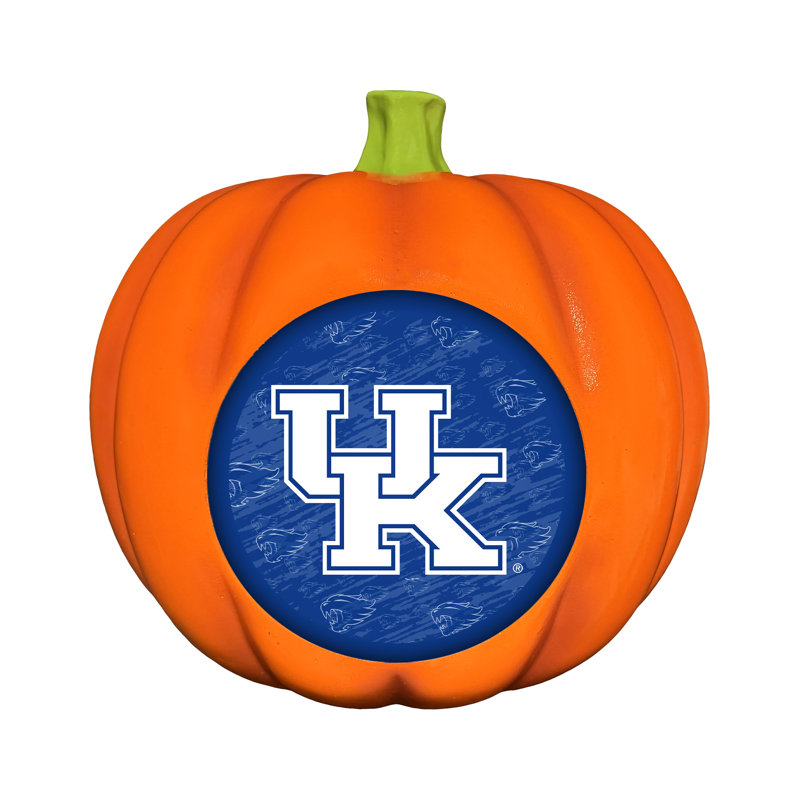 Décor de citrouille en résine à logo 3D NCAA Kentuck | 10 po