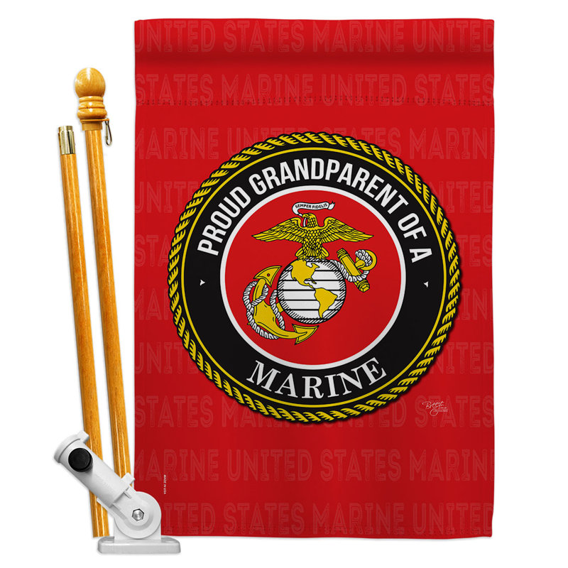 Double Sided 40'' H x 28'' W Polyester Flag Set