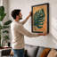 Monstera Leaf In Gold Botanical - Print-720664911-720664906