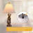 23.6'' Rustic Resin Tree Trunk Table Lamp with Natural Linen Shade & Bulb Included