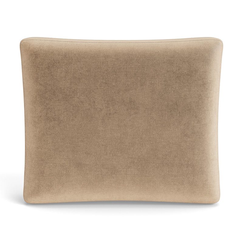 Modern Velvet Box Pillow, 25"H x 30"W, Taupe
