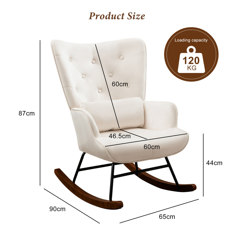 Cyra Rocking Chair, Beige