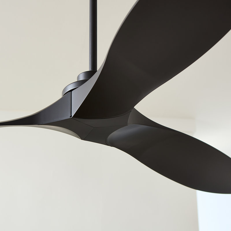 Smart Outdoor Ceiling Fan, Midnight Black, 60"