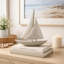 Harbor Crest Resin Sailboat Sculpture