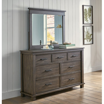 Commode 7 tiroirs avec miroir Emylah
