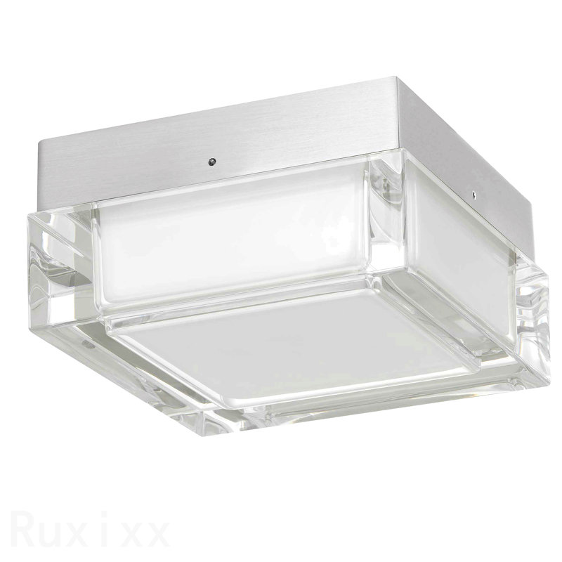 Plafonnier encastré à DEL 5 pouces Chromee, Chrome chrome, H 2,5 po x l 5 po x P 5 po