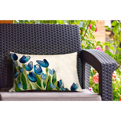 Coussin lombaire à tulipes allover