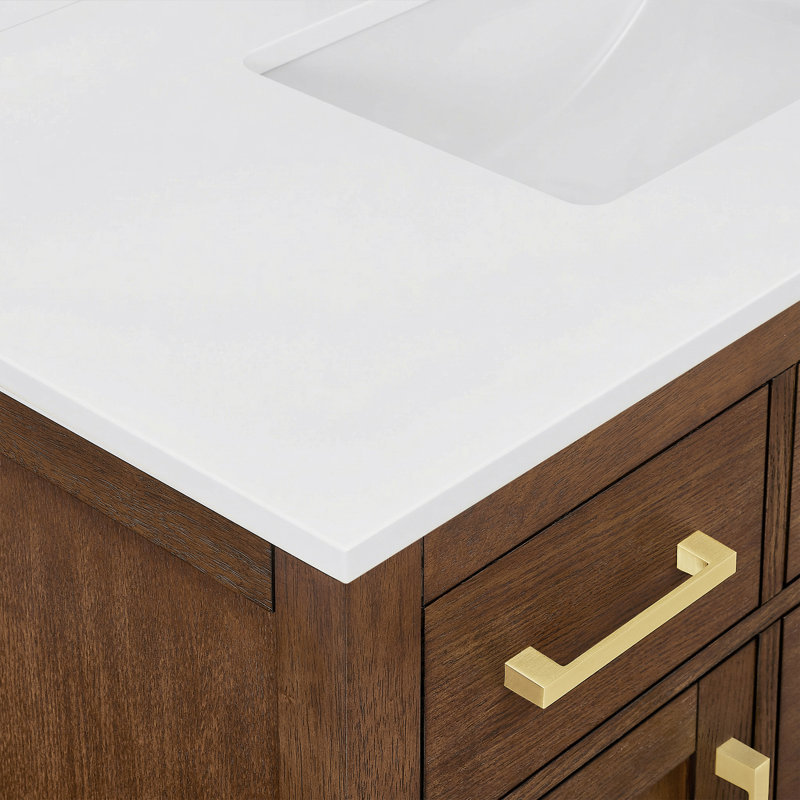 Beckett TK 84'' W Double Vanity, White Cultured Marble, Matte Black, Dark Gray