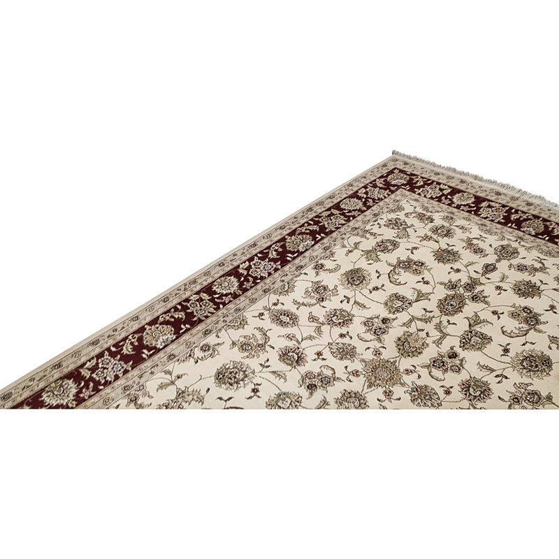 Hand Woven Silk and Wool Oriental Area Rug