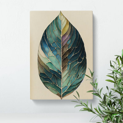 Painted Leaf No.3 - Wrapped Canvas Print