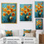 Jonquilles jaunes et orange vibrantes - Décoration murale jonquilles-761503493-761503494