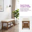 Banc en bois classique avec rangement pour chaussures-132102002