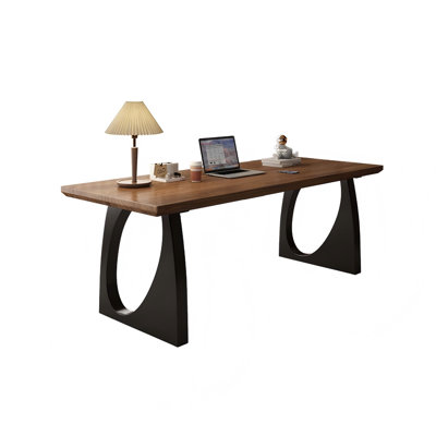 62.99"Minimalist Retro Solid Wood Rectangular Conference Table