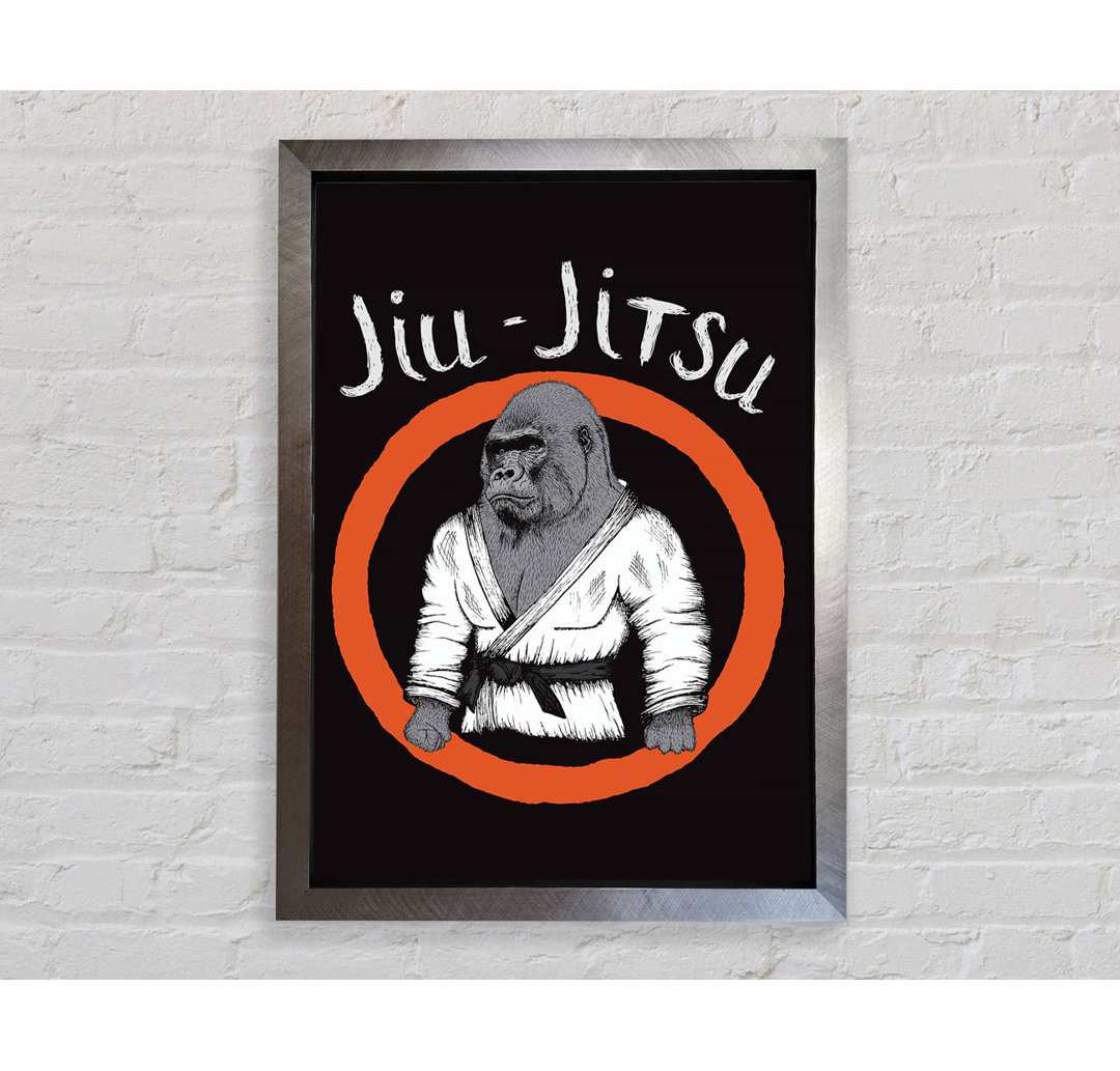 Gerahmtes Leinwandbild Jiu Jitsu Gorilla