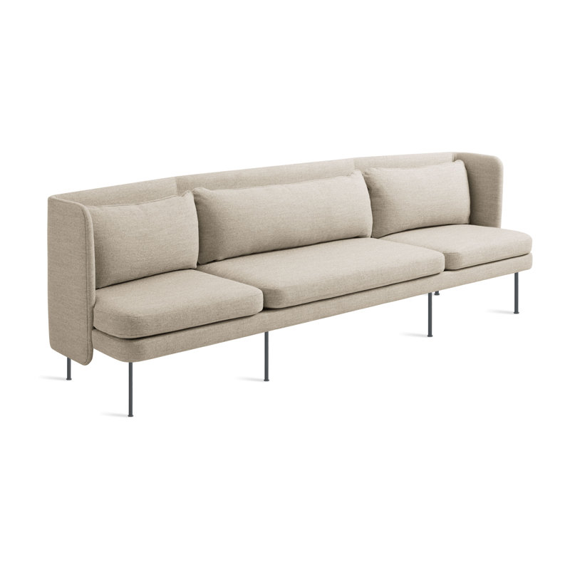 Bloke Sofa, Tait Stone Textured Basketweave, 34" H x 95" W x 32" D, Slate