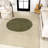 Ameah Minimalist Geometric Dot Machine-Washable Cream/Green Rug-773730042