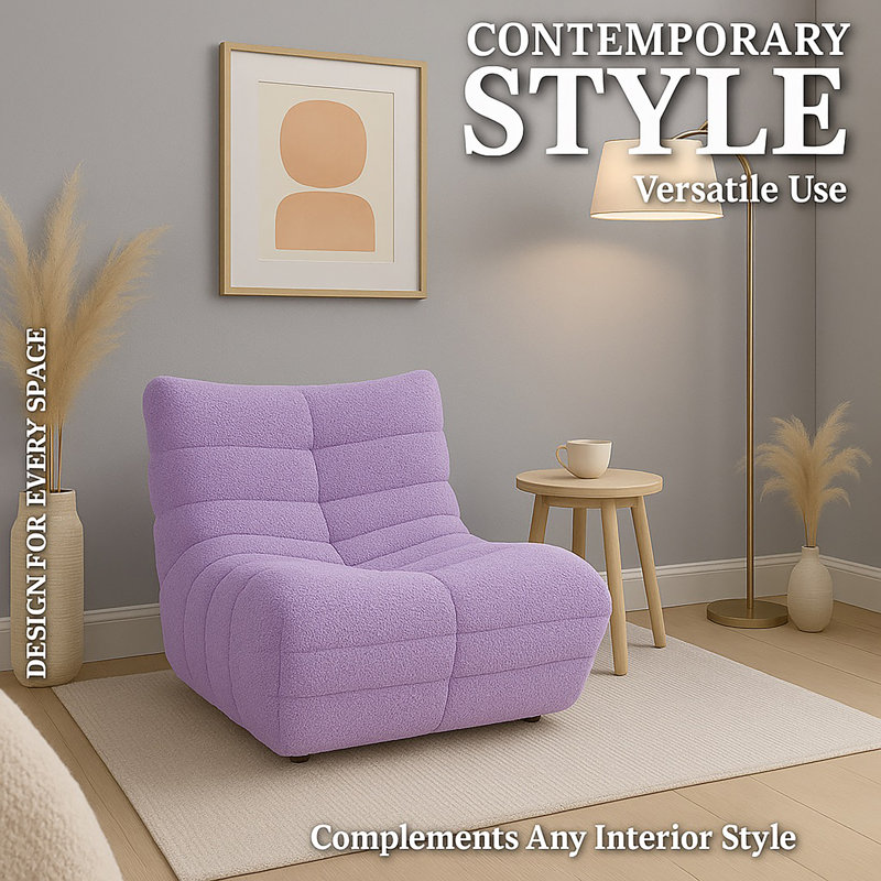 Modern Accent Chair With High-density Cushion & Plush Upholstery Foam Chair  – Stylish & Comfortable Seating For Living Room Or Studio Apartment
