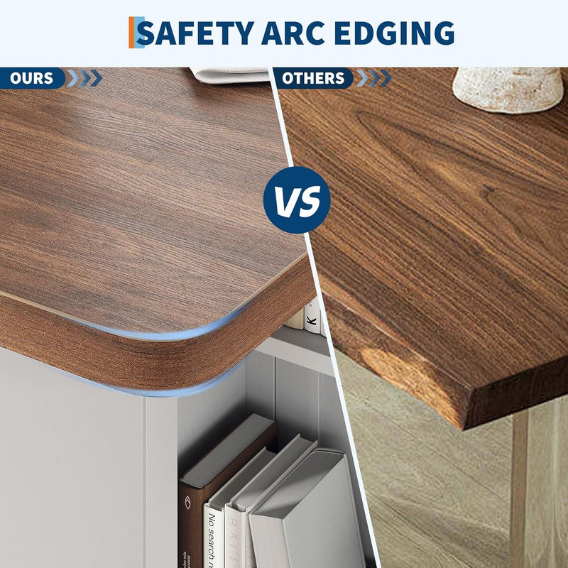 Folding Dining Table with Storage & Wheels, Space Saving Kitchen Table with Drawer for Small Spaces, Brown