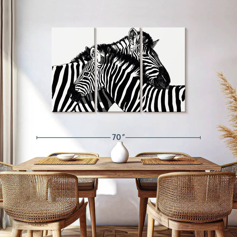 Brampt Zebras In Love, 36" H x 57" W