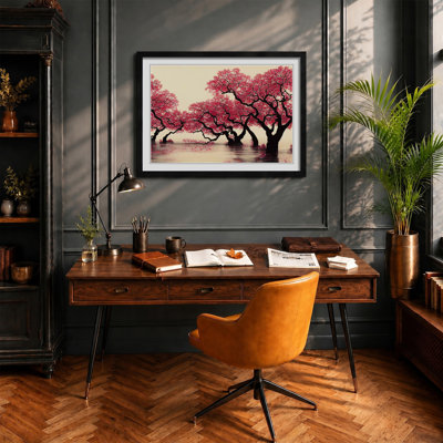 Thrilling Cherry Blossom Trees - Framed Print