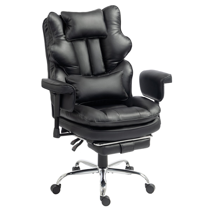 Big And Tall Massage Office Chair With Heat, Extra Wide Double-Layer Pocket Spring Cushion, High Back Reclining Gaming Chair With Adjustable Armrests & Footrest, Heavy Duty Ergonomic Chair For Work & Gaming