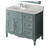 Benton Collection 42 Inch Victorian Cottage Freestanding Light Blue Knoxville Bathroom Vanity, Single Sink, Marble Top, Fully Assembled-1644482406