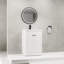 Armoire de salle de bain autoportante 24 po avec lavabo en résine blanche, portes à fermeture douce et poignées en métal - style évier garde-robe moderne-248764206-248764200