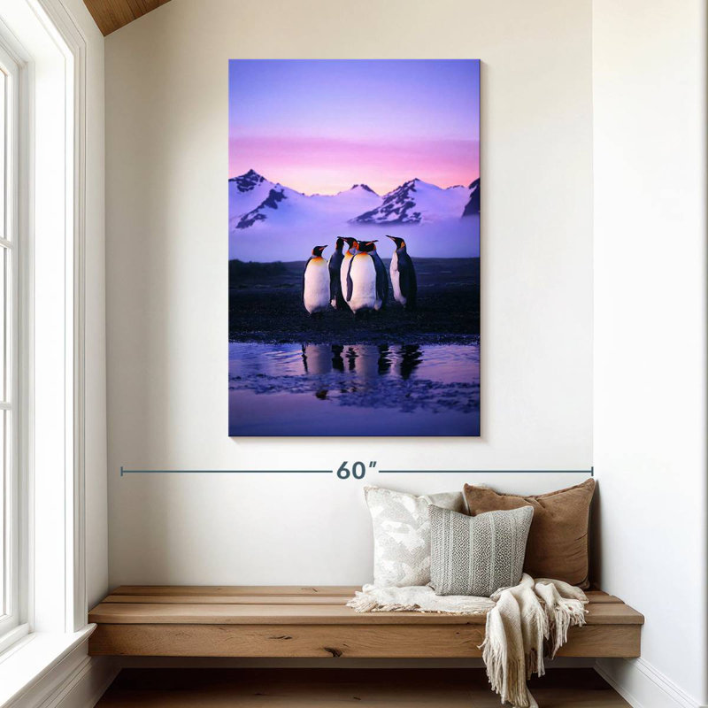 Brampt Huddled Penguins, 48" H x 32" W