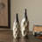 Modern Two-Tone Colour  With Geometric Faceted Ceramic Table Vases