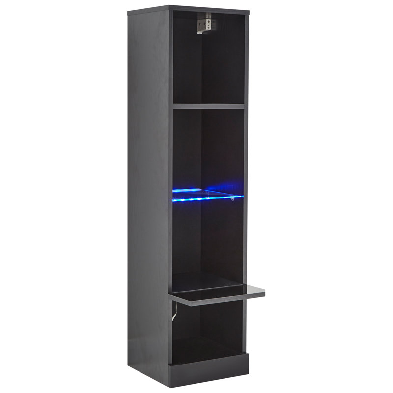 Kedzie 30 cm W Display Cabinet, Black