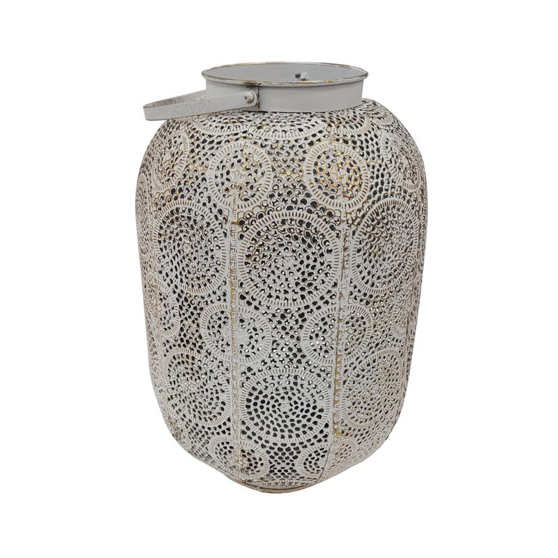 Metal Lantern, 37cm H x 24cm W x 24cm D